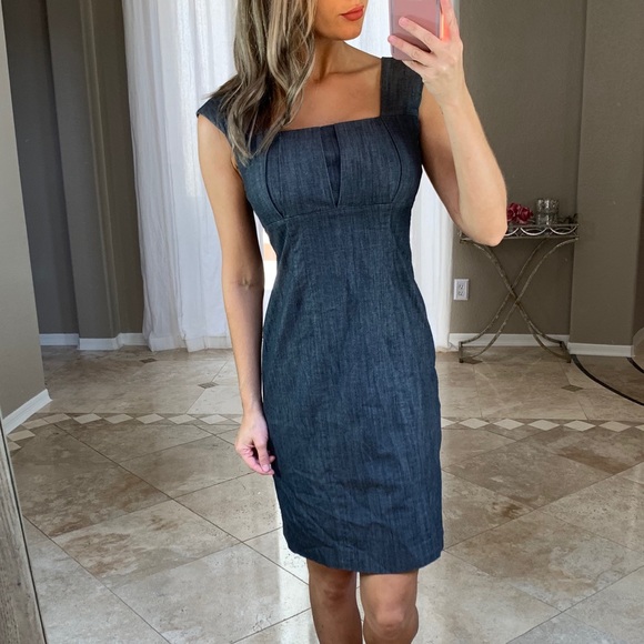 calvin klein denim sheath dress